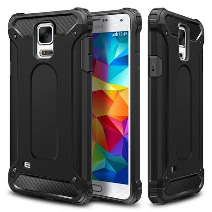 Hülle für Samsung Galaxy S5 G900, Techsuit, Hybrid Armor, Schwarz