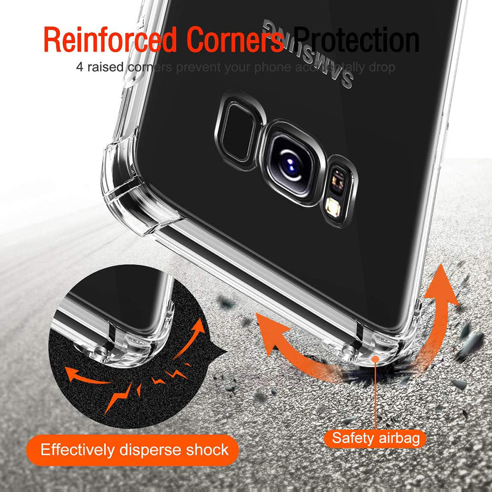 Hülle für Samsung Galaxy S8+ G955, Techsuit, stoßfest klar, transparent