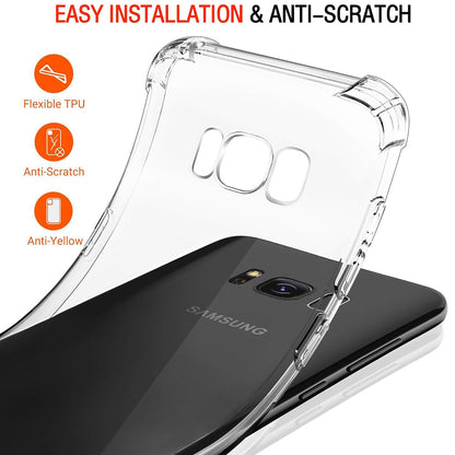 Hülle für Samsung Galaxy S8+ G955, Techsuit, stoßfest klar, transparent