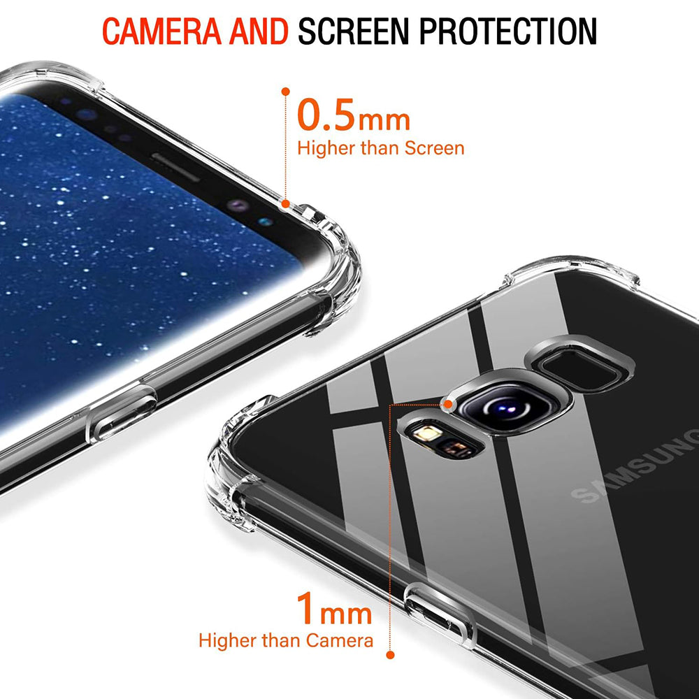 Hülle für Samsung Galaxy S8+ G955, Techsuit, stoßfest klar, transparent