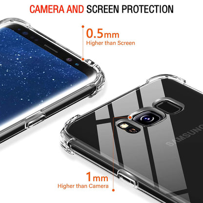 Hülle für Samsung Galaxy S8+ G955, Techsuit, stoßfest klar, transparent