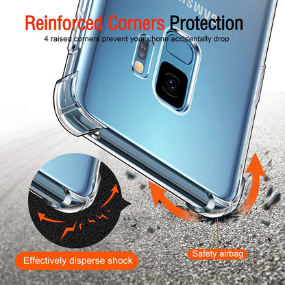 Case for Samsung Galaxy S9 G960, Techsuit, Shockproof Clear, Transparent