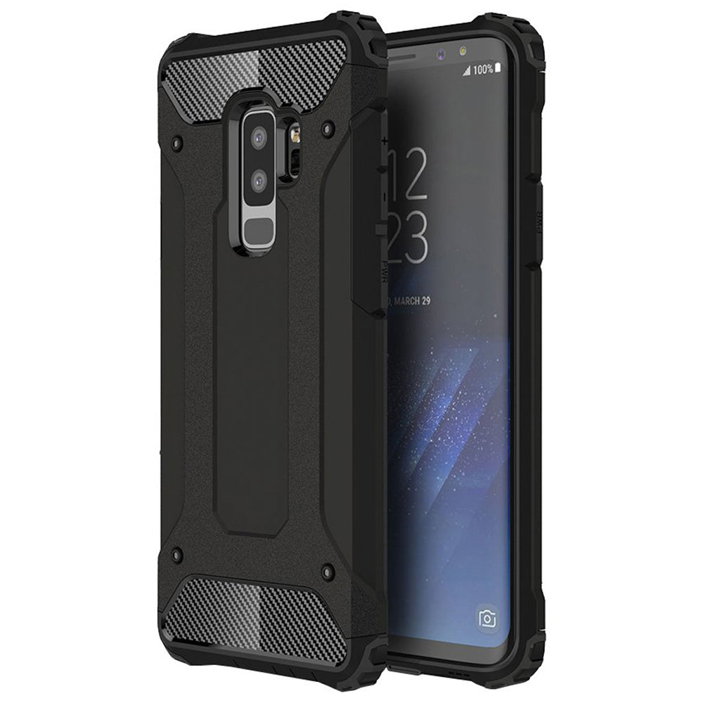 Hülle für Samsung Galaxy S9+ G965, Techsuit, Hybrid Armor, Schwarz