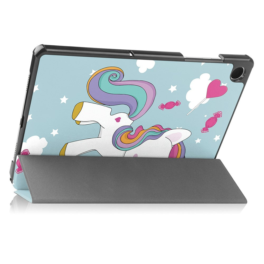 Hülle für Samsung Galaxy Tab A11+ / Tab A9+, Techsuit, FoldPro Unicorn, Mehrfarbig