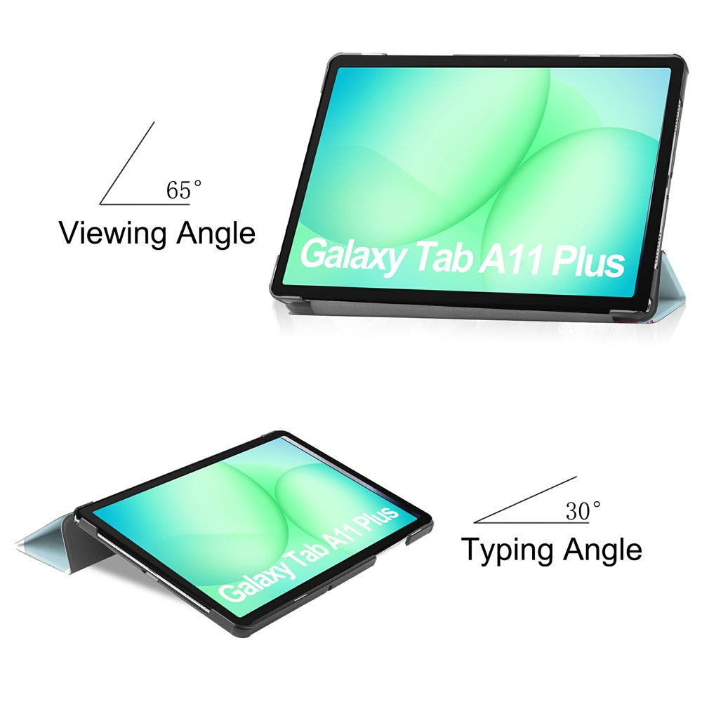 Hülle für Samsung Galaxy Tab A11+ / Tab A9+, Techsuit, FoldPro Unicorn, Mehrfarbig