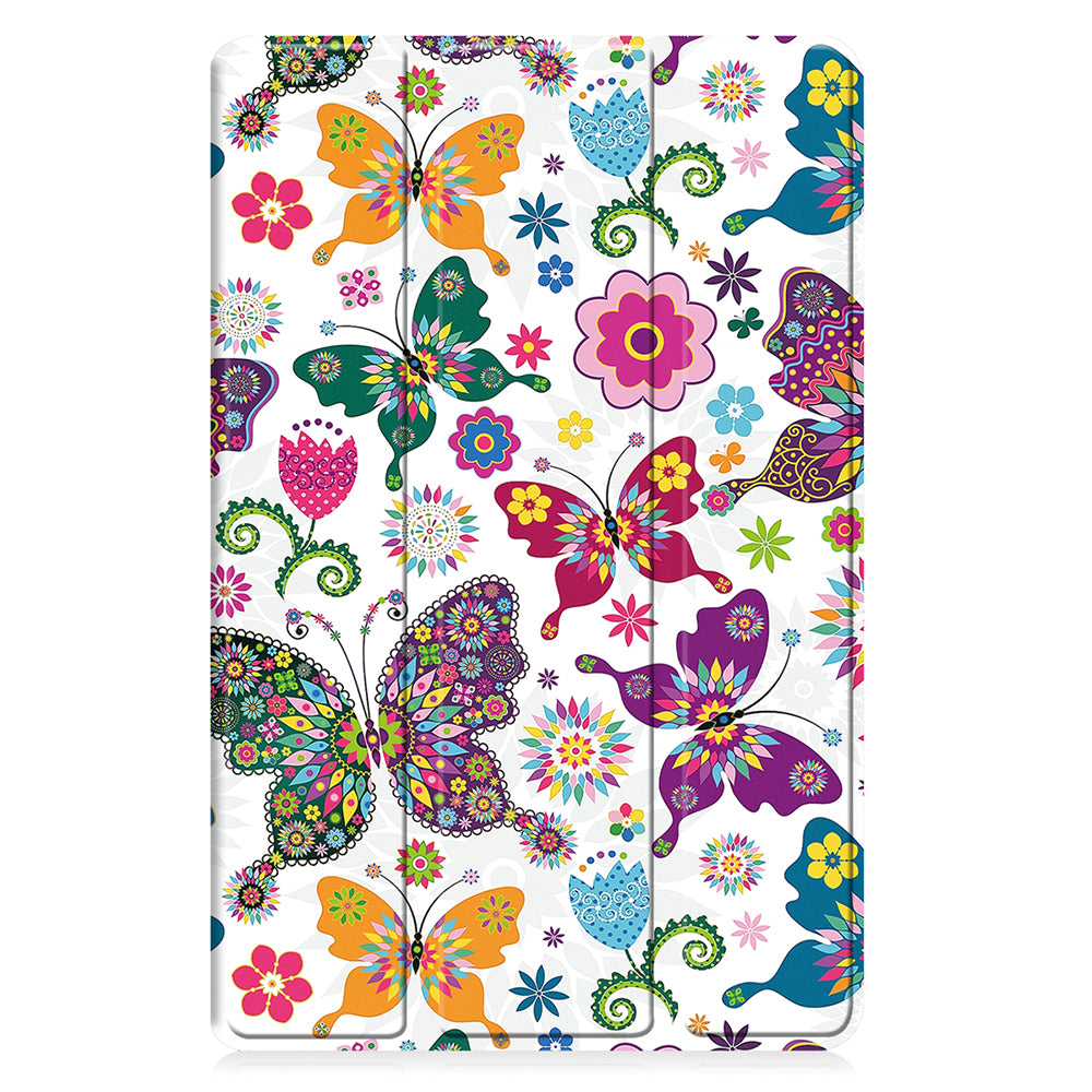 Hülle für Samsung Galaxy Tab A11 / Tab A9, Techsuit, FoldPro Butterfly Neues Modell, Mehrfarbig
