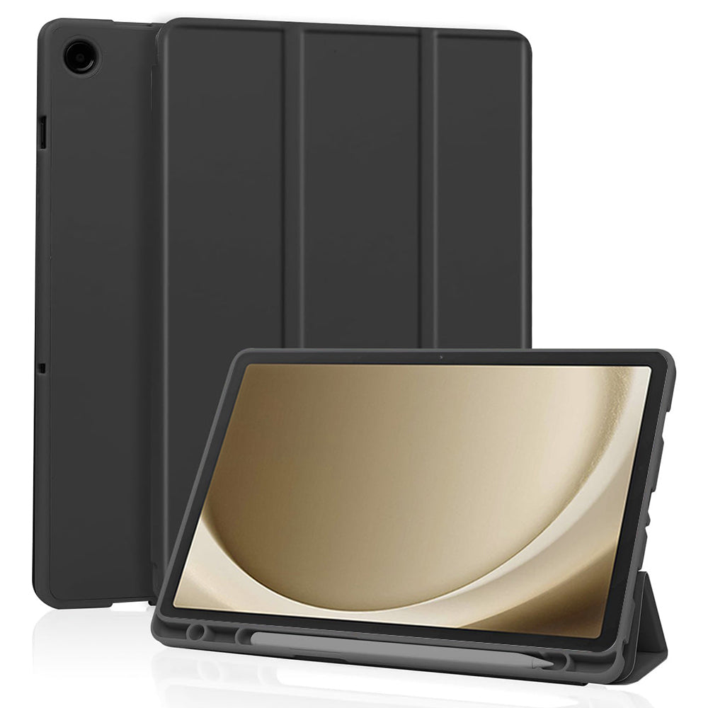 Hülle für Samsung Galaxy Tab A9+, Techsuit, Flex Trifold, Schwarz