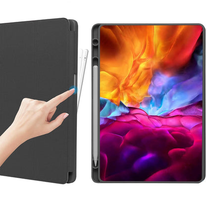 Hülle für Samsung Galaxy Tab A9+, Techsuit, Flex Trifold, Schwarz