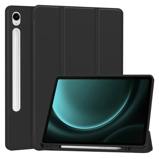 Hülle für Samsung Galaxy Tab S10 FE / Tab S9 FE, Techsuit, Flex Trifold, Schwarz