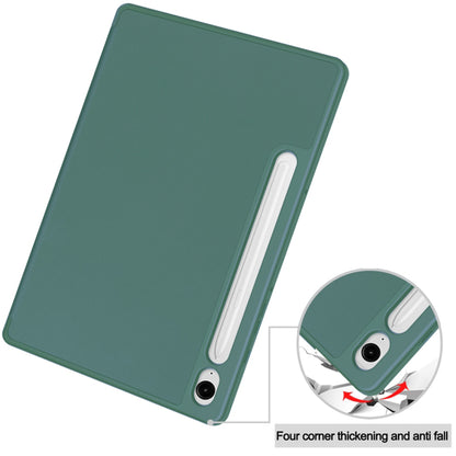 Hülle für Samsung Galaxy Tab S10 FE / Tab S9 FE, Techsuit, Flex Trifold, Grün