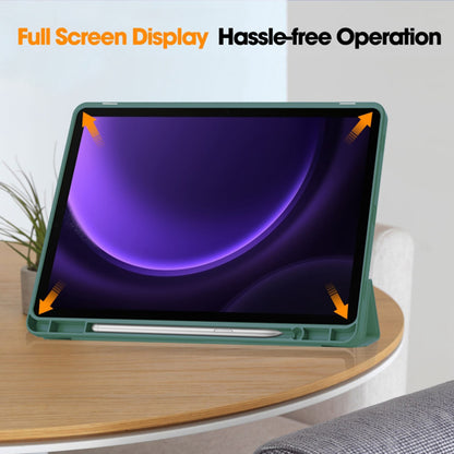 Hülle für Samsung Galaxy Tab S10 FE / Tab S9 FE, Techsuit, Flex Trifold, Grün