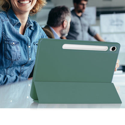 Hülle für Samsung Galaxy Tab S10 FE / Tab S9 FE, Techsuit, Flex Trifold, Grün