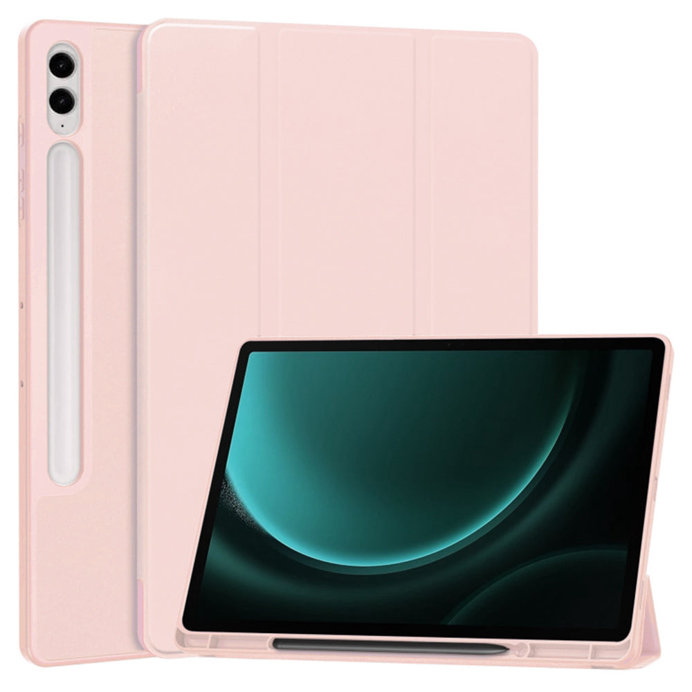Hülle für Samsung Galaxy Tab S10+ / Tab S9 FE+ / Tab S9+, Techsuit, Flex Trifold, Rosa