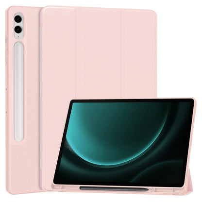 Hülle für Samsung Galaxy Tab S10+ / Tab S9 FE+ / Tab S9+, Techsuit, Flex Trifold, Rosa