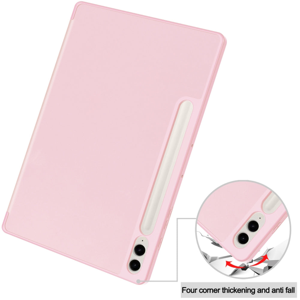 Hülle für Samsung Galaxy Tab S10+ / Tab S9 FE+ / Tab S9+, Techsuit, Flex Trifold, Rosa