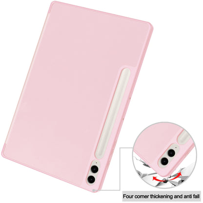 Hülle für Samsung Galaxy Tab S10+ / Tab S9 FE+ / Tab S9+, Techsuit, Flex Trifold, Rosa