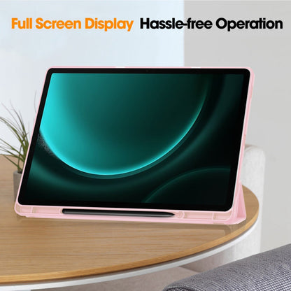 Hülle für Samsung Galaxy Tab S10+ / Tab S9 FE+ / Tab S9+, Techsuit, Flex Trifold, Rosa