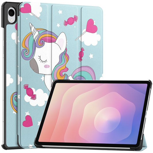 Hülle für Samsung Galaxy Tab S11, Techsuit, FoldPro Unicorn, Mehrfarbig