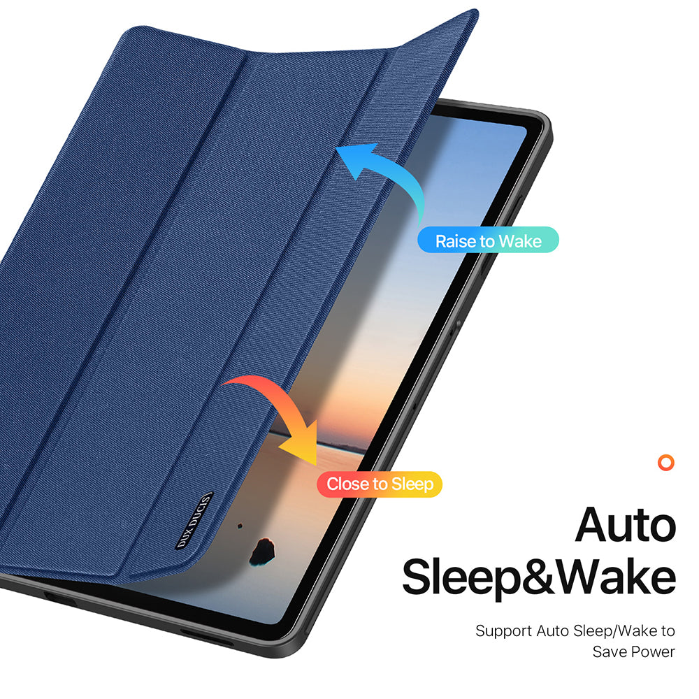 Hülle für Samsung Galaxy Tab S12 Plus, DUX DUCIS, Domo mit Stifthalter, Blau