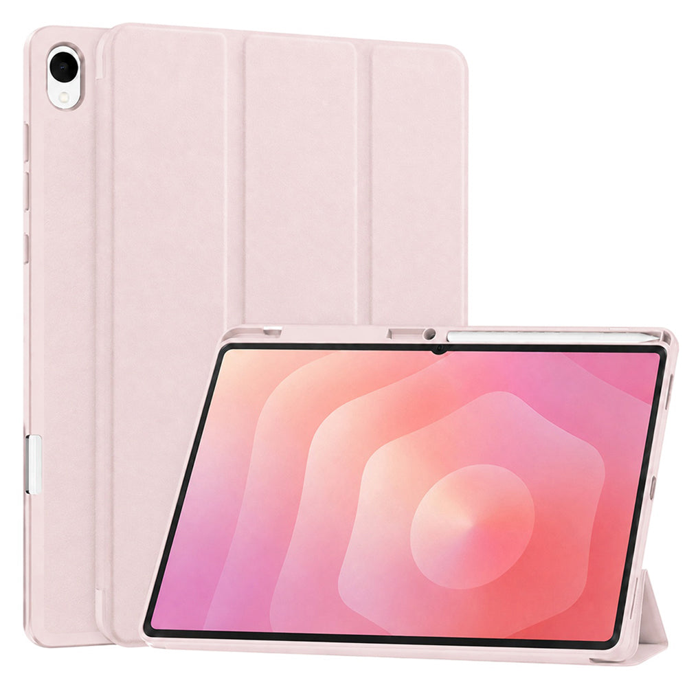 Hülle für Samsung Galaxy Tab S12 Plus, Techsuit, Flex Trifold, Rosa