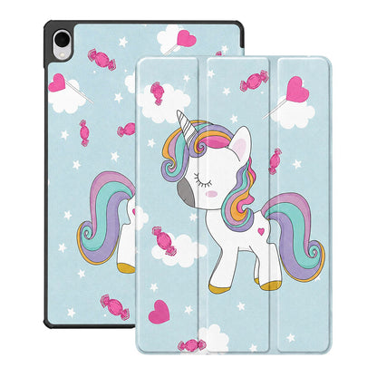 Hülle für Samsung Galaxy Tab S12 Plus, Techsuit, FoldPro Unicorn, Mehrfarbig