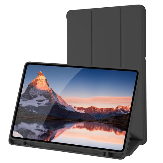 Hülle für Samsung Galaxy Tab S6 Lite (2024) / Tab S6 Lite (2022) / Tab S6 Lite (2020), Techsuit, Flex Trifold, Schwarz