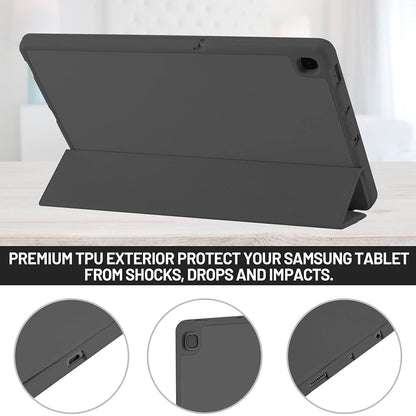 Hülle für Samsung Galaxy Tab S6 Lite (2024) / Tab S6 Lite (2022) / Tab S6 Lite (2020), Techsuit, Flex Trifold, Schwarz