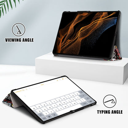 Hülle für Samsung Galaxy Tab S8 Ultra, Techsuit, FoldPro Urban Vibe, Mehrfarbig