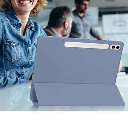 Hülle für Samsung Galaxy Tab S9 FE+, Techsuit, Flex Trifold, Lila