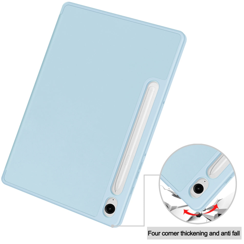 Hülle für Samsung Galaxy Tab S9 FE / Tab S9 / Tab S10 FE, Techsuit, Flex Trifold, Blau