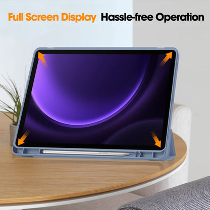 Hülle für Samsung Galaxy Tab S9 FE / Tab S9 / Tab S10 FE, Techsuit, Flex Trifold, Marineblau