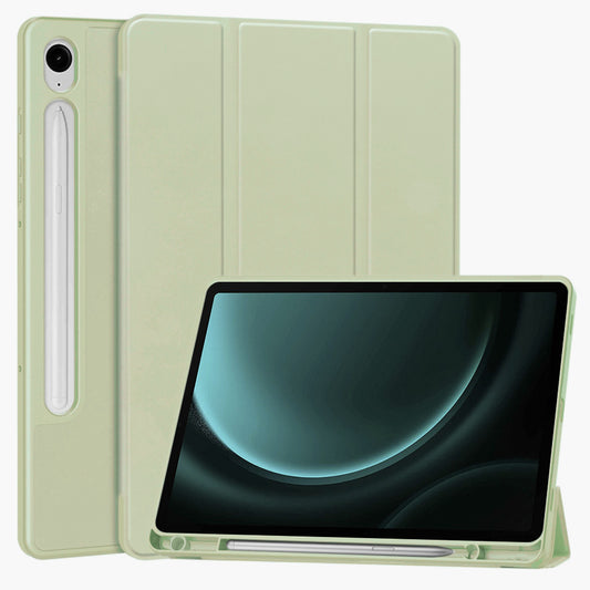 Hülle für Samsung Galaxy Tab S9 FE / Tab S9 / Tab S10 FE, Techsuit, Flex Trifold, Matcha Grün