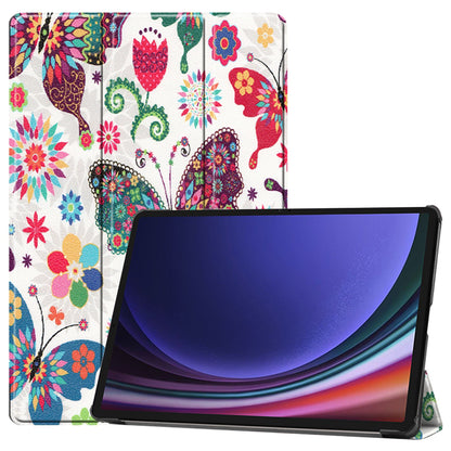 Hülle für Samsung Galaxy Tab S9 FE / Tab S9 / Tab S10 FE, Techsuit, FoldPro Butterfly, Mehrfarbig