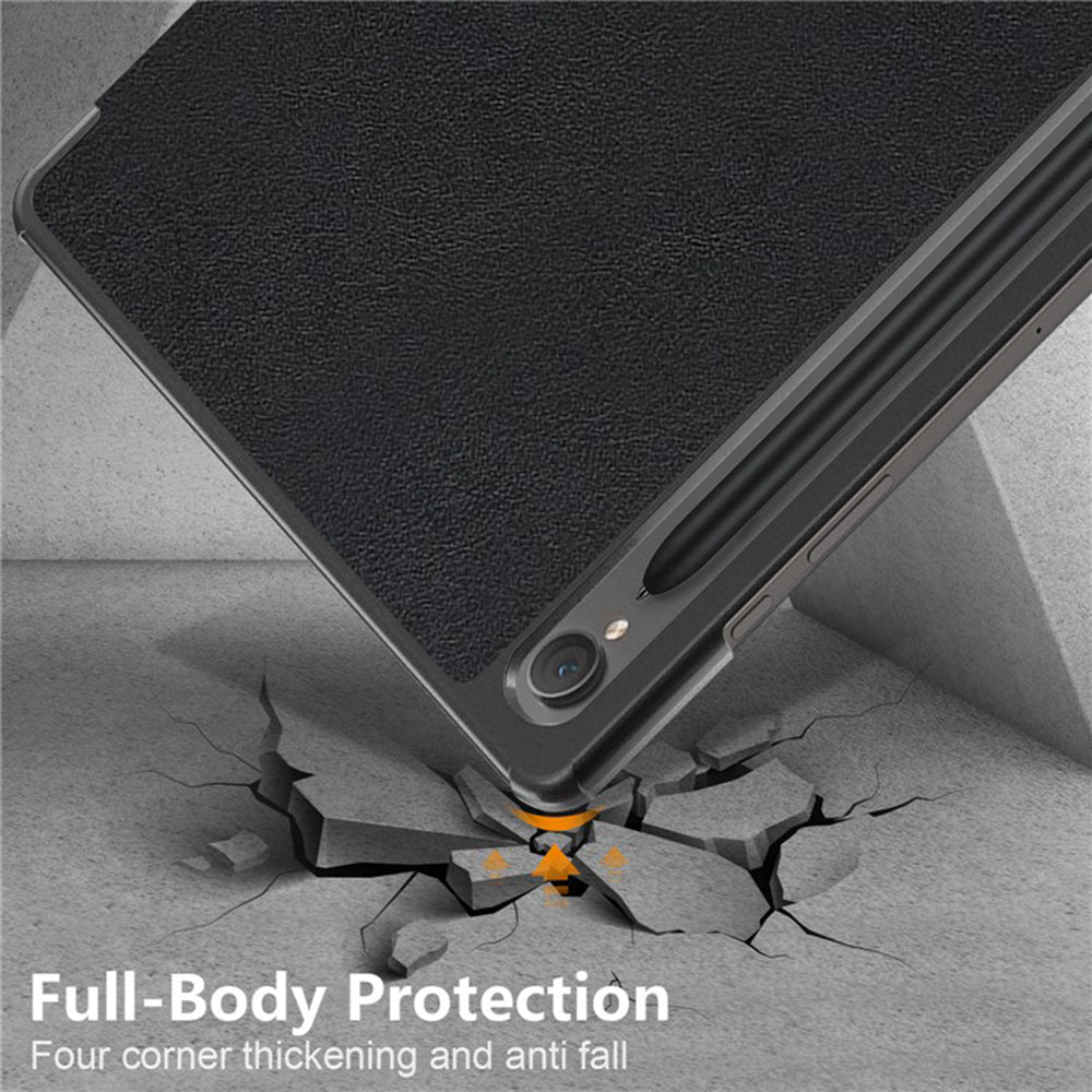 Hülle für Samsung Galaxy Tab S9 FE / Tab S9 / Tab S10 FE, Techsuit, FoldPro Butterfly, Mehrfarbig