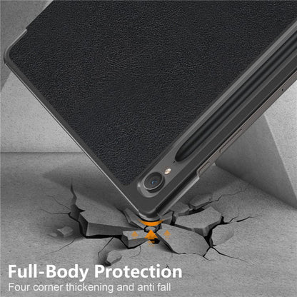 Hülle für Samsung Galaxy Tab S9 FE / Tab S9 / Tab S10 FE, Techsuit, FoldPro Butterfly, Mehrfarbig