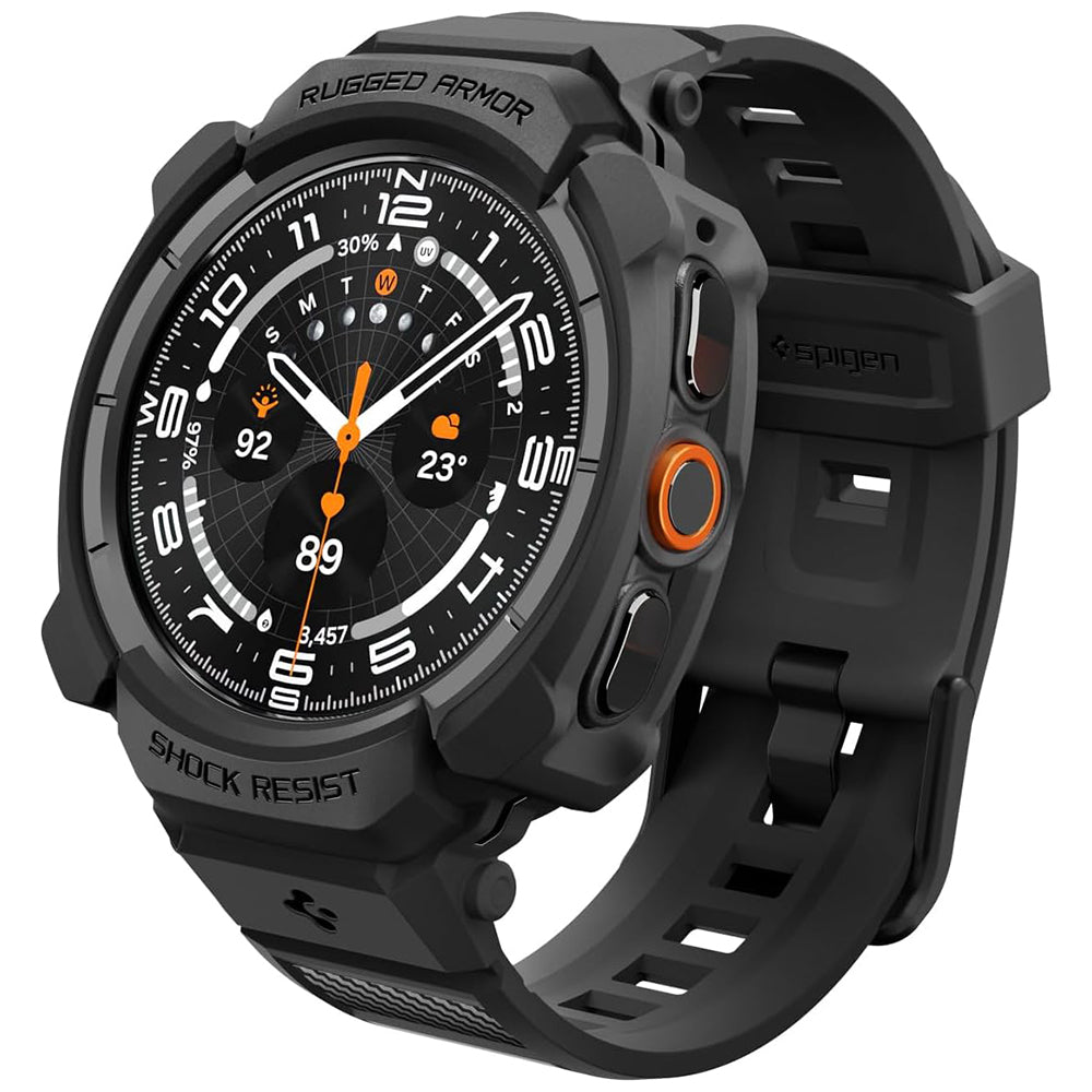 Hülle für Samsung Galaxy Watch Ultra2, Spigen, Rugged Armor Pro, Matt Schwarz ACS11612