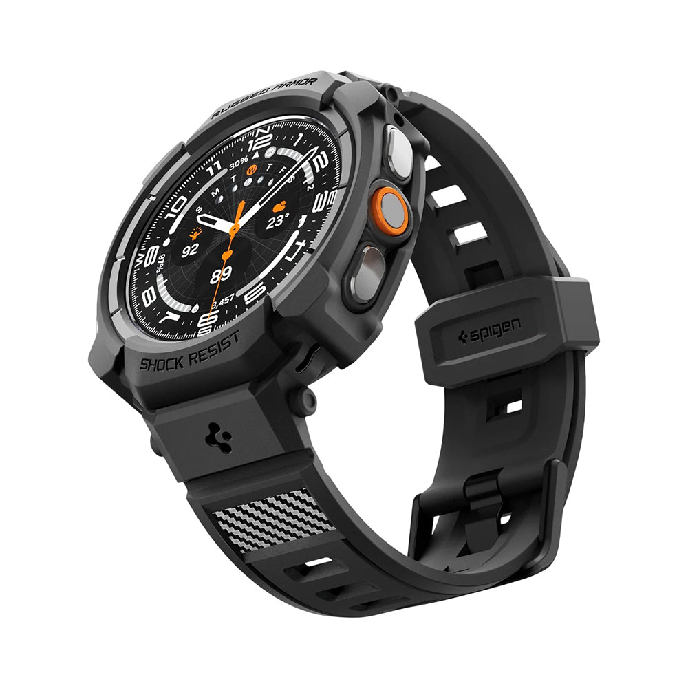 Hülle für Samsung Galaxy Watch Ultra2, Spigen, Rugged Armor Pro, Matt Schwarz ACS11612