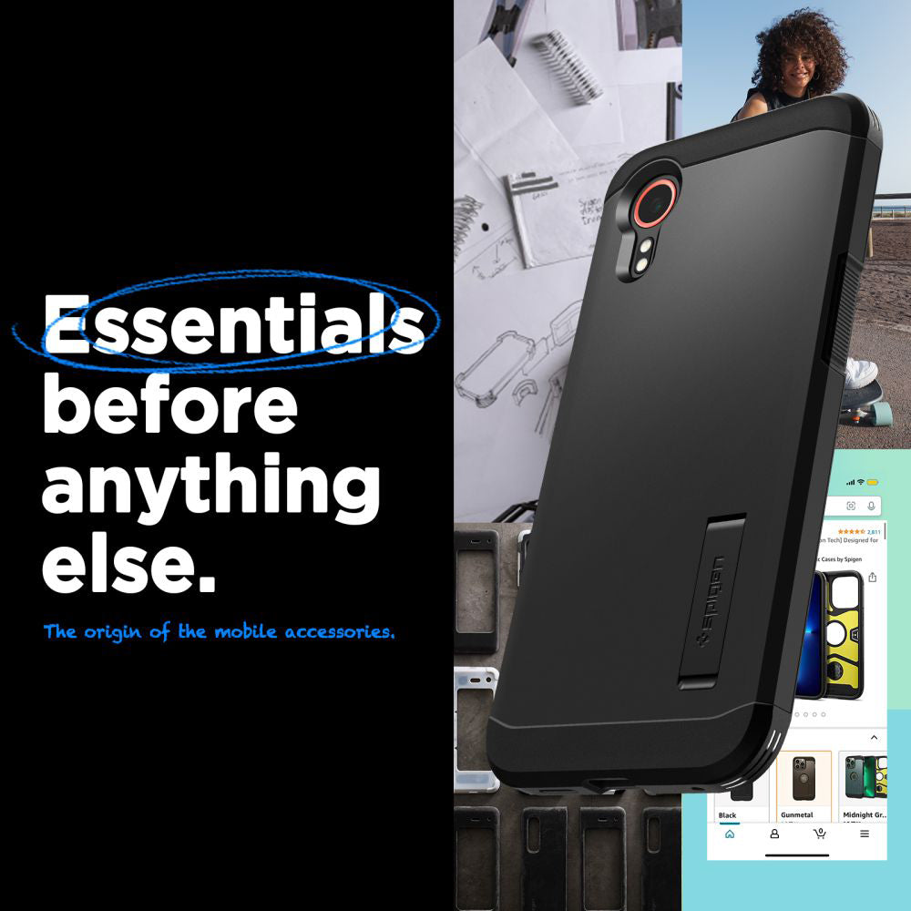 Hülle für Samsung Galaxy Xcover7 G556, Spigen, Tough Armor, Schwarz ACS07505