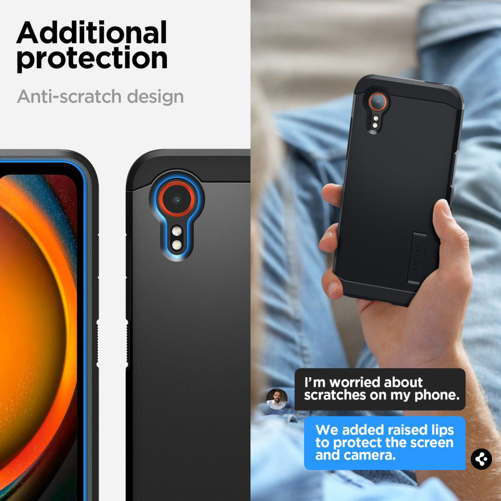 Hülle für Samsung Galaxy Xcover7 G556, Spigen, Tough Armor, Schwarz ACS07505