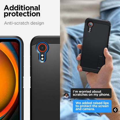 Hülle für Samsung Galaxy Xcover7 G556, Spigen, Tough Armor, Schwarz ACS07505
