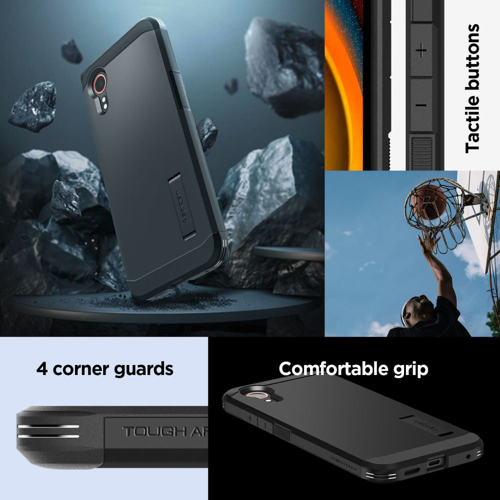 Hülle für Samsung Galaxy Xcover7 G556, Spigen, Tough Armor, Schwarz ACS07505