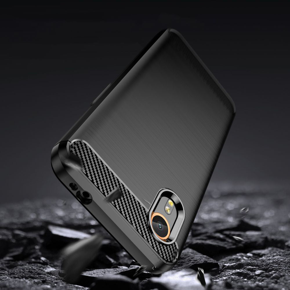 Hülle für Samsung Galaxy Xcover7 G556, Techsuit, Carbon, Schwarz