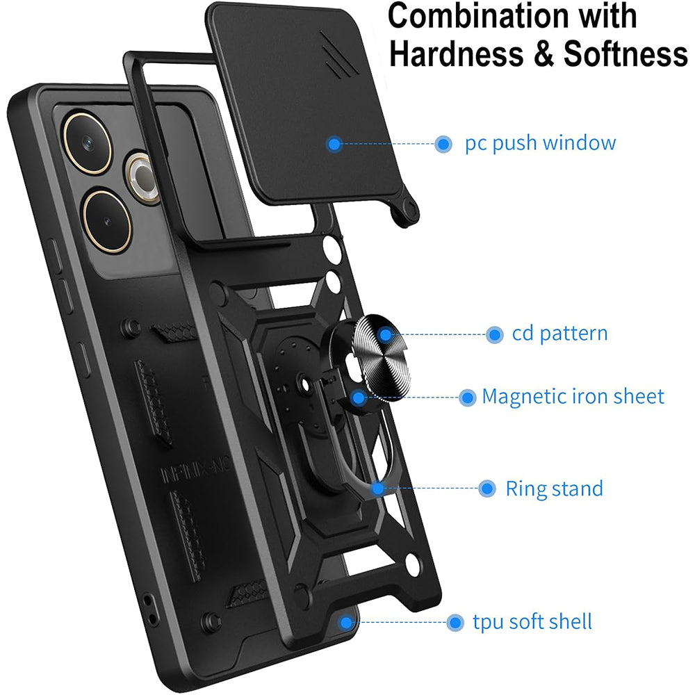 Hülle für Samsung Galaxy XCover7 Pro, Techsuit, CamShield, Schwarz