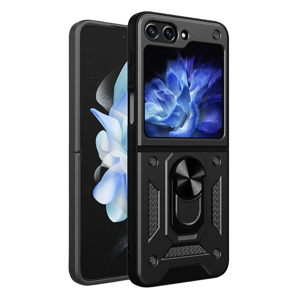 Hülle für Samsung Galaxy Z Flip5 F731, Techsuit, CamShield, Schwarz