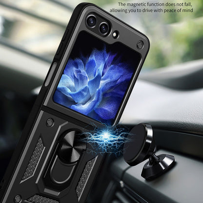 Hülle für Samsung Galaxy Z Flip5 F731, Techsuit, CamShield, Schwarz