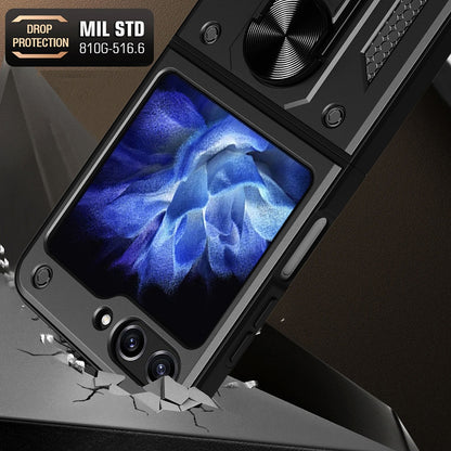 Hülle für Samsung Galaxy Z Flip5 F731, Techsuit, CamShield, Schwarz