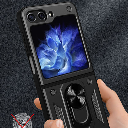 Hülle für Samsung Galaxy Z Flip5 F731, Techsuit, CamShield, Schwarz