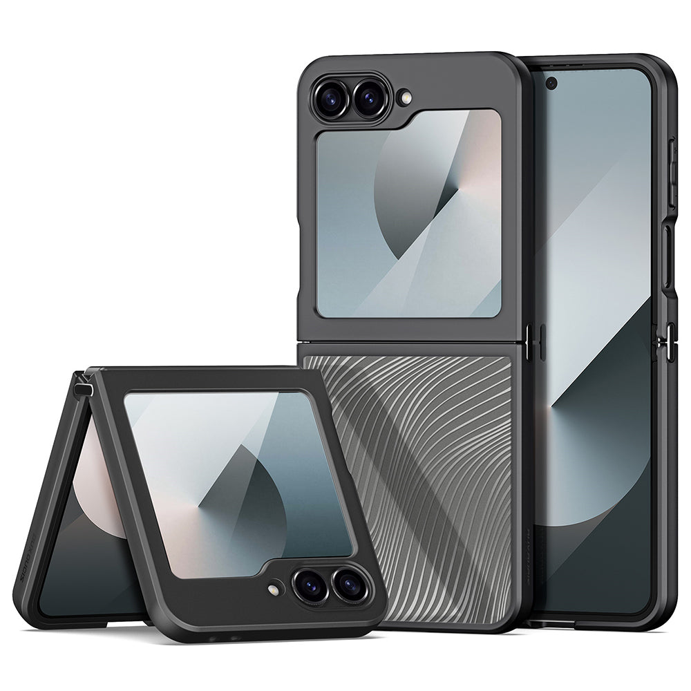 Hülle für Samsung Galaxy Z Flip6 F741, DUX DUCIS, Aimo, Schwarz