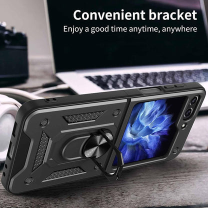 Hülle für Samsung Galaxy Z Flip7 FE F761 / Z Flip6 F741, Techsuit, CamShield, Schwarz