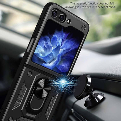Hülle für Samsung Galaxy Z Flip7 FE F761 / Z Flip6 F741, Techsuit, CamShield, Schwarz